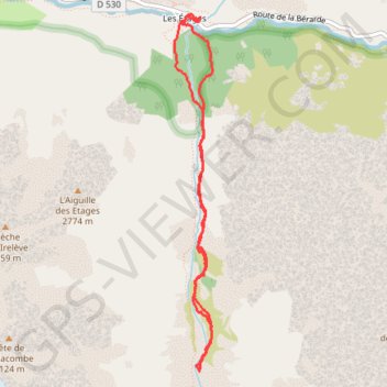 Vallon des Etages GPS track, route, trail