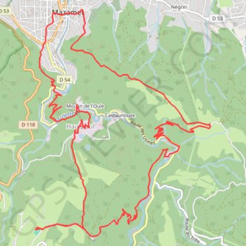 Mazamet - Hautpoul GPS track, route, trail