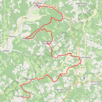 J2 Marquay - Montignac GPS track, route, trail
