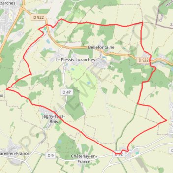 En Pays de France GPS track, route, trail