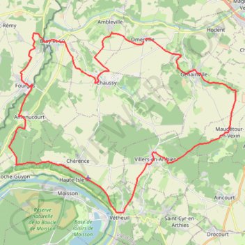 Omerville - Vetheuil GPS track, route, trail