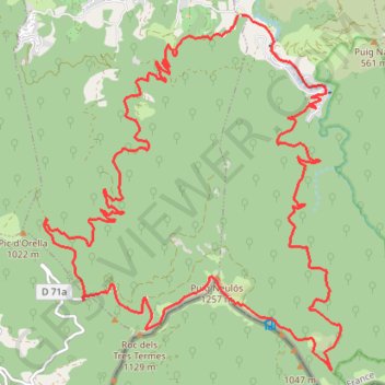 Une montée au Néoulous GPS track, route, trail