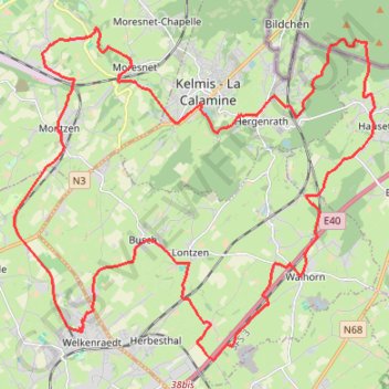 Welkenraedt - Bois d'Aix-la-Chapelle GPS track, route, trail