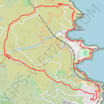 Hauteurs et littoral autour de Cerbère GPS track, route, trail