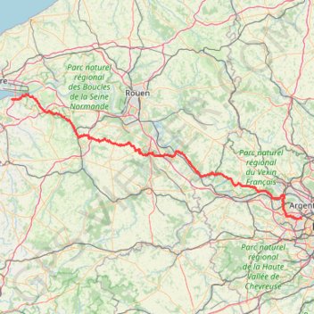 Honfleur - Nanterre GPS track, route, trail