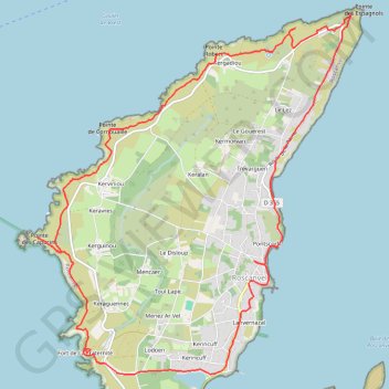 Pointe des Espagnols - Roscanvel GPS track, route, trail