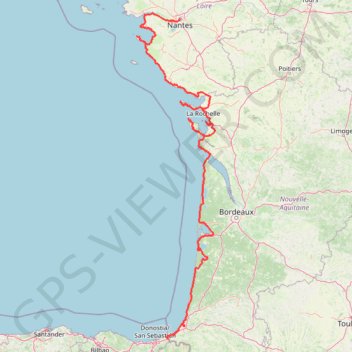 Nantes (44000-44300), Loire-Atlantique, Pays de la Loire, France - 1 Impasse Ur Xoko (Urrugne) GPS track, route, trail