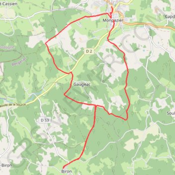 Monpazier - Biron - Monpazier GPS track, route, trail