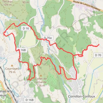 Autour de Grans GPS track, route, trail