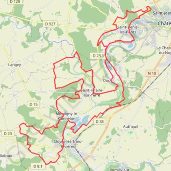 Cloyes-les-Trois-Rivières GPS track, route, trail