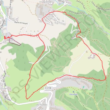 Villard de Lans - Boucle au départ de La Taïga GPS track, route, trail