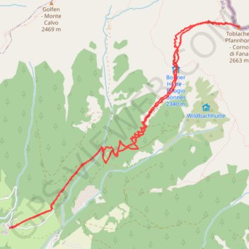 Corno Fana (Toblacher Pfannhorn) GPS track, route, trail