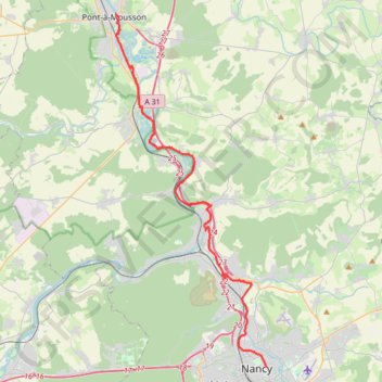 Pont-à-Mousson / Nancy GPS track, route, trail