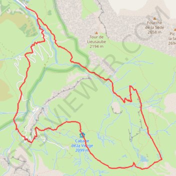 Le cirque de Troumouse en boucle GPS track, route, trail