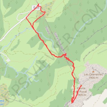 Col de l'Ovine - Pointe de Puvat GPS track, route, trail