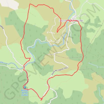 Autour de Sagnes et Goudoulet GPS track, route, trail