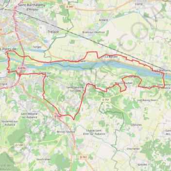 Entre-loire-et-aubance St Mathurin 52 km GPS track, route, trail
