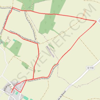 5 km - Perdreauville GPS track, route, trail