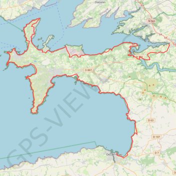 GR 34, du Faou à Douarnenez GPS track, route, trail