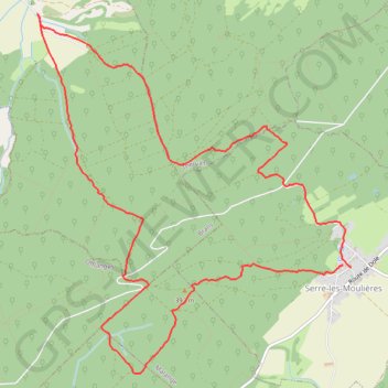 Serre les moulières GPS track, route, trail